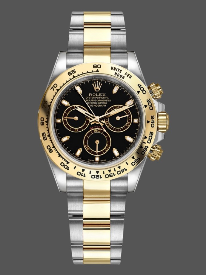 rolex cosmograph daytona 116503 black index dial 40mm mens replica