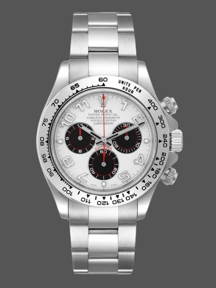 rolex cosmograph daytona 116509 white arabic dial white gold 40mm