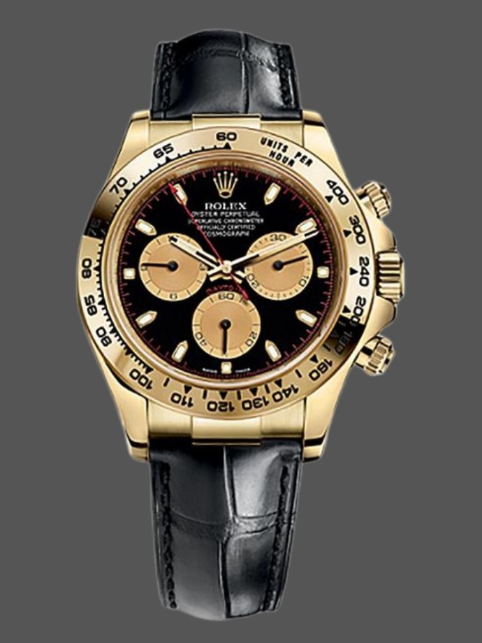 rolex cosmograph daytona 116518 black and champagne dial 40mm