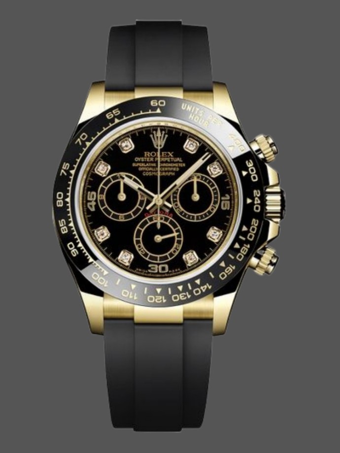 rolex daytona 116518ln black diamond dial 40mm mens replica