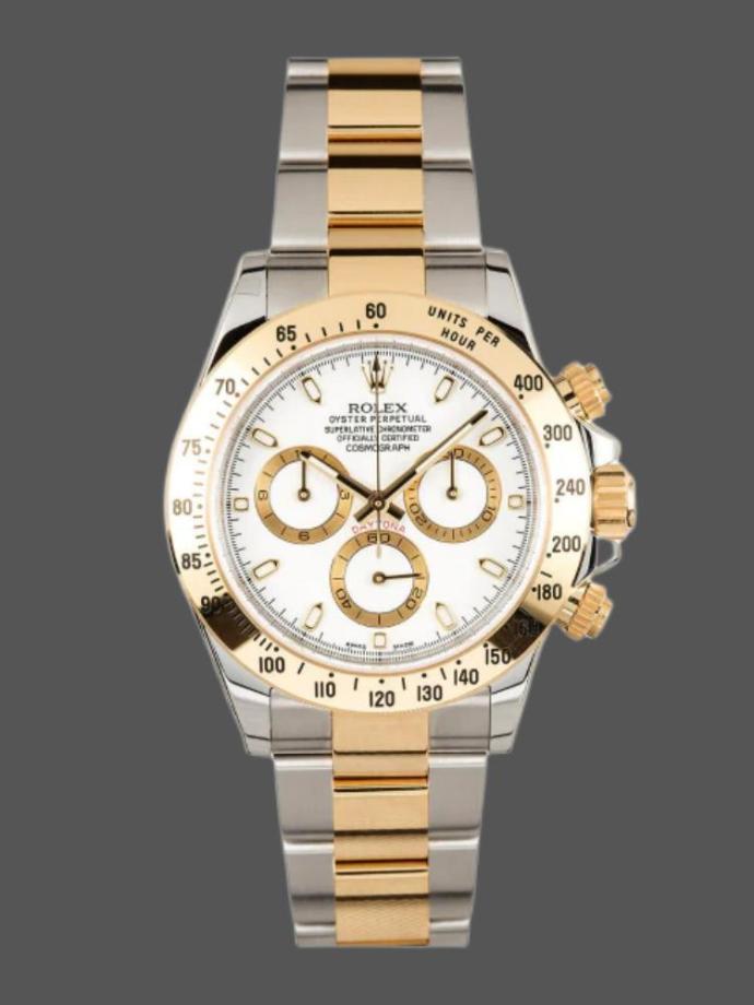 rolex daytona 116523 stainless steel white dial 40mm mens replica watch
