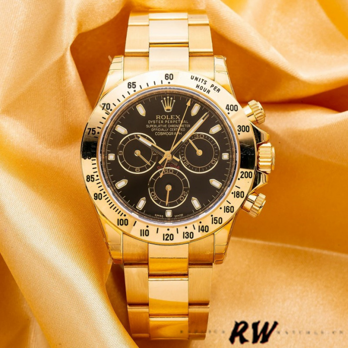 rolex daytona 116528 black dial yellow gold 40mm mens replica1 rolex daytona 116528 black dial yellow gold 40mm mens replica1