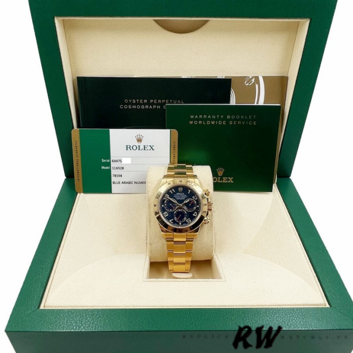 rolex daytona 116528 yellow gold blue racing dial 40mm mens replica10 rolex daytona 116528 yellow gold blue racing dial 40mm mens replica10