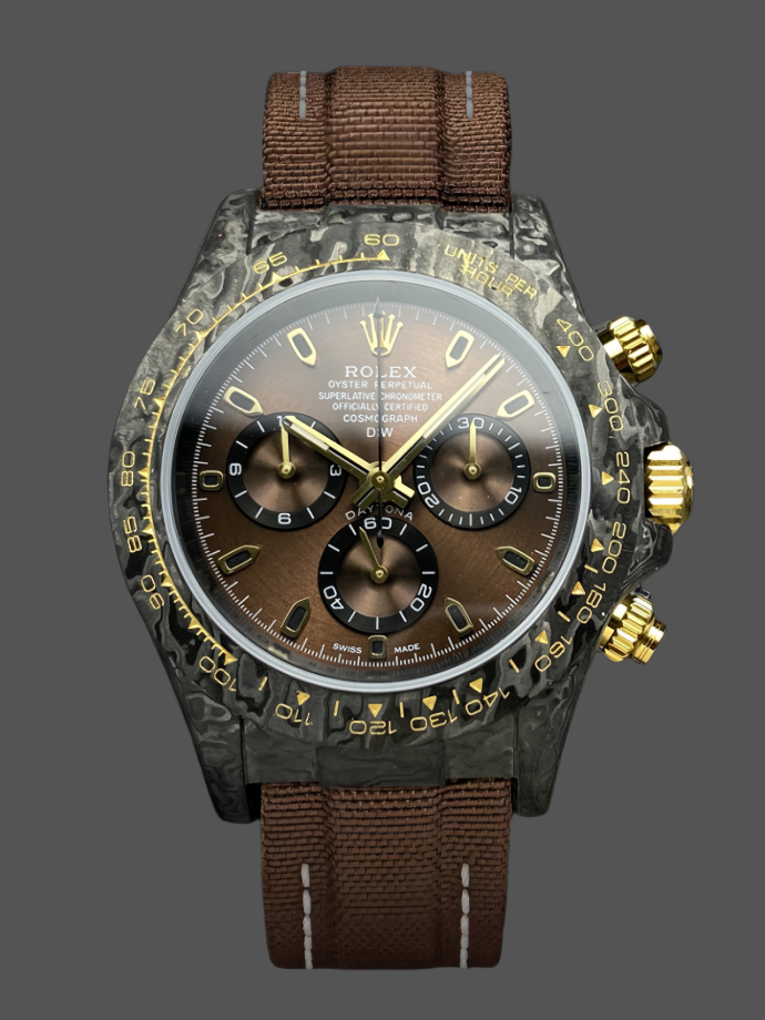 rolex daytona diw black gold customised ntpt carbon fiber 40mm