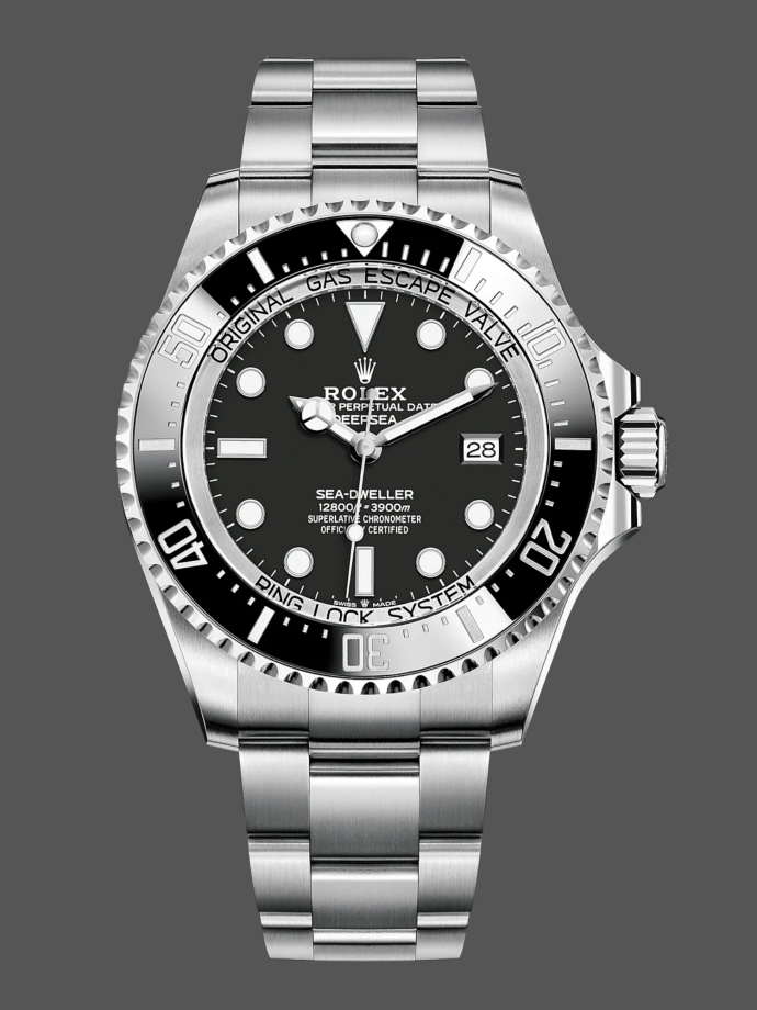 rolex deepsea 126660 black dial oyster steel 44mm mens replica