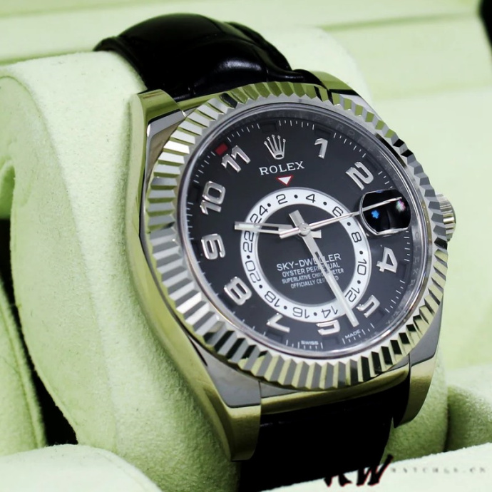 rolex sky dweller 326139 black dial leather strap 42mm mens replica1 rolex sky dweller 326139 black dial leather strap 42mm mens replica1