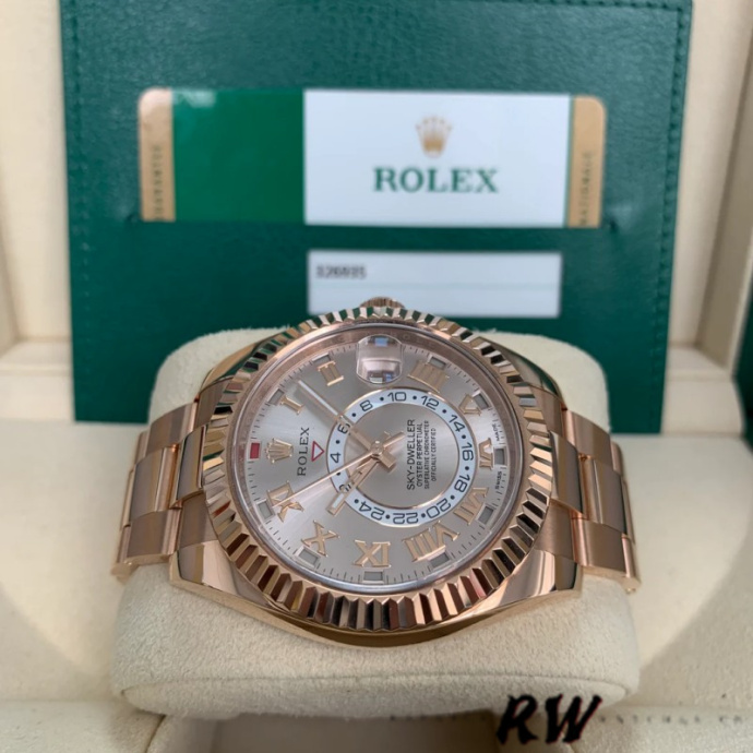 rolex sky dweller 326935 sundust roman numeral dial 42mm mens4 rolex sky dweller 326935 sundust roman numeral dial 42mm mens4