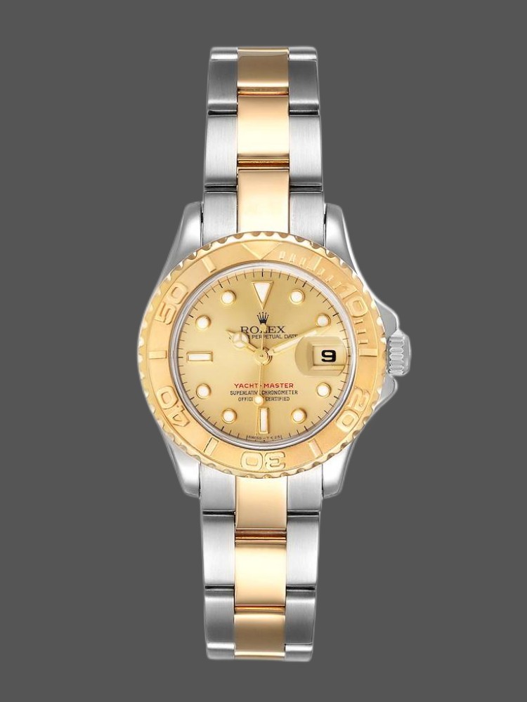 rolex yacht master 169623 steel yellow gold champagne dial 29mm