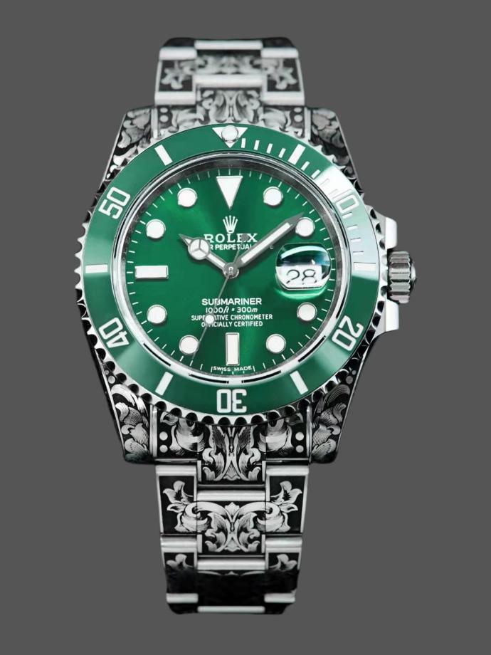 huckleberry custom rolex submariner green