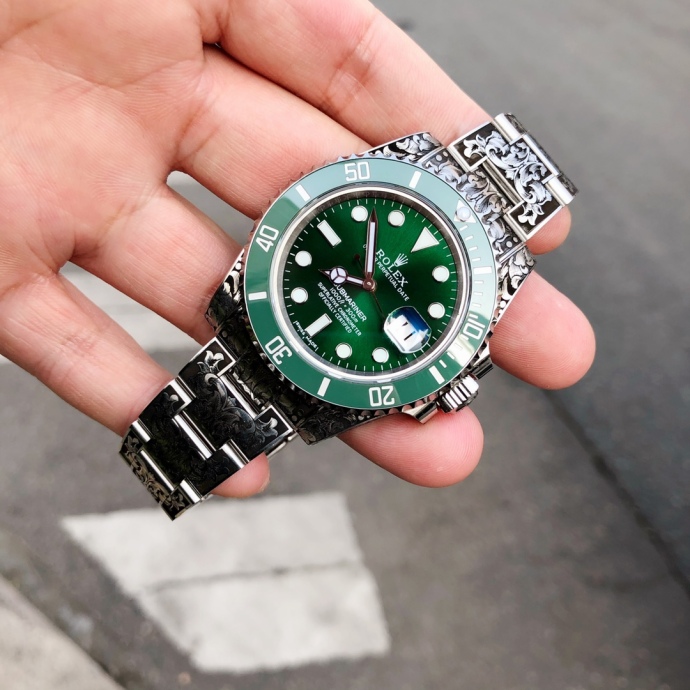 huckleberry custom rolex submariner green3 huckleberry custom rolex submariner green3