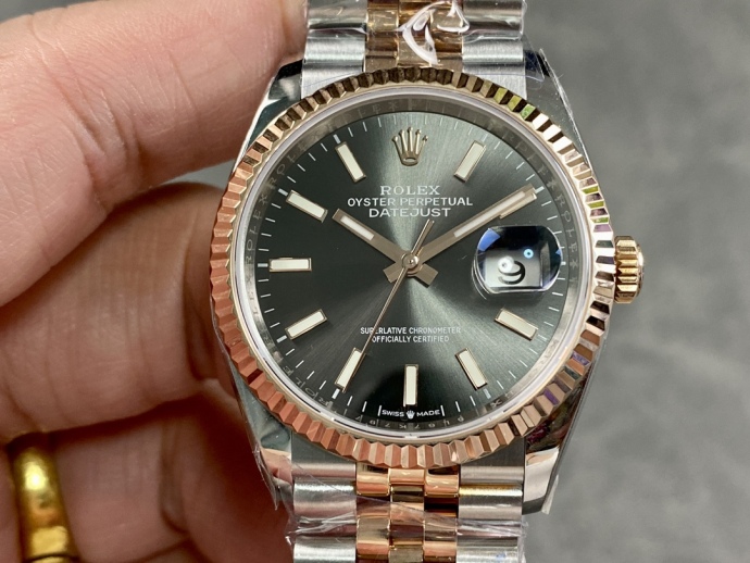 rolex datejust 126231 two tone ss rose gold grey rhodium dial1 rolex datejust 126231 two tone ss rose gold grey rhodium dial1