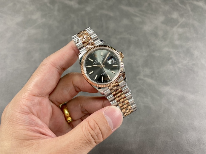rolex datejust 126231 two tone ss rose gold grey rhodium dial5 rolex datejust 126231 two tone ss rose gold grey rhodium dial5
