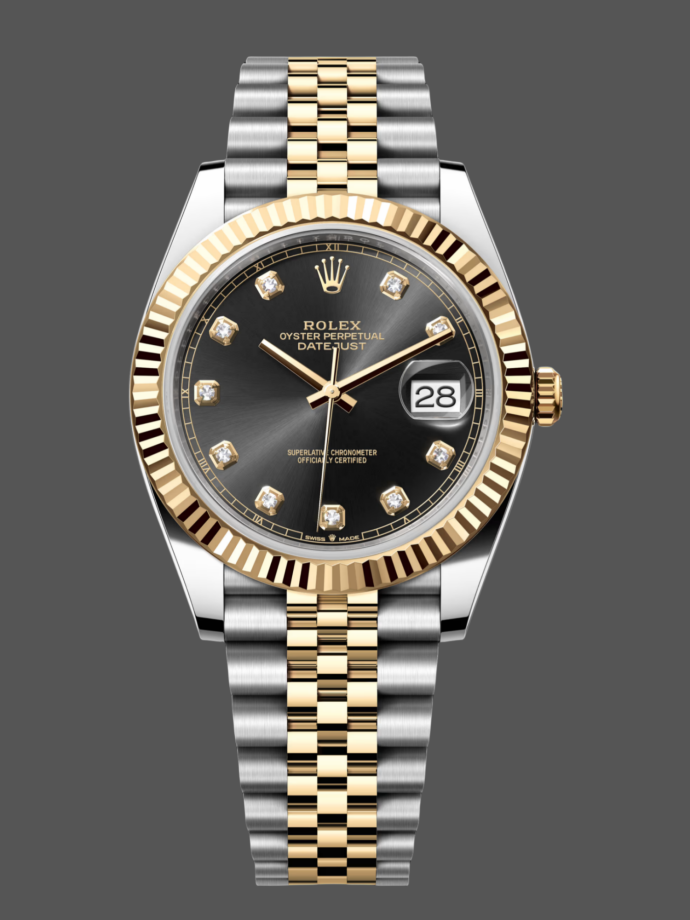 rolex datejust 126233 black diamond dial 36mm unisex replica watch
