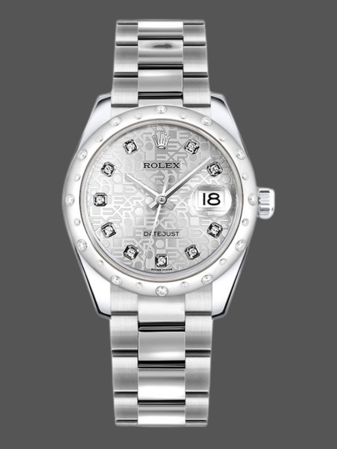 rolex datejust 178344 silver jubilee diamond dial 31mm lady replica watch