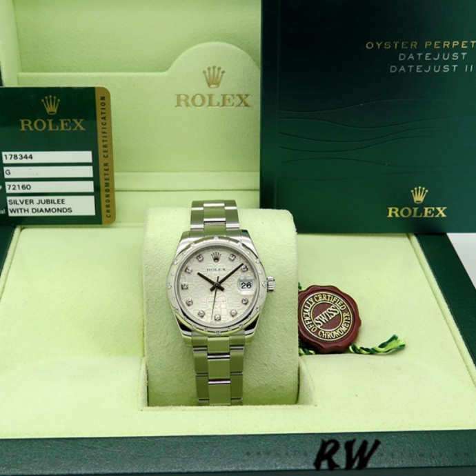 rolex datejust 178344 silver jubilee diamond dial 31mm lady replica watch5 rolex datejust 178344 silver jubilee diamond dial 31mm lady replica watch5