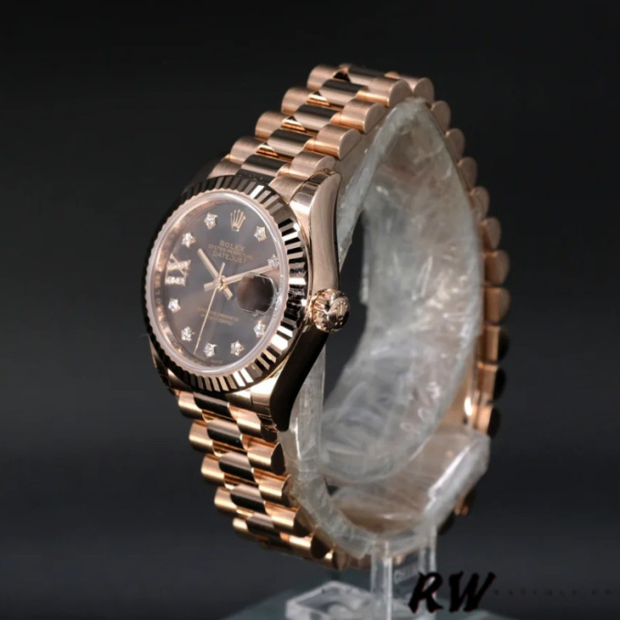 rolex datejust 279175 chocolate diamond mark fluted bezel 28mm lady replica watch2 rolex datejust 279175 chocolate diamond mark fluted bezel 28mm lady replica watch2