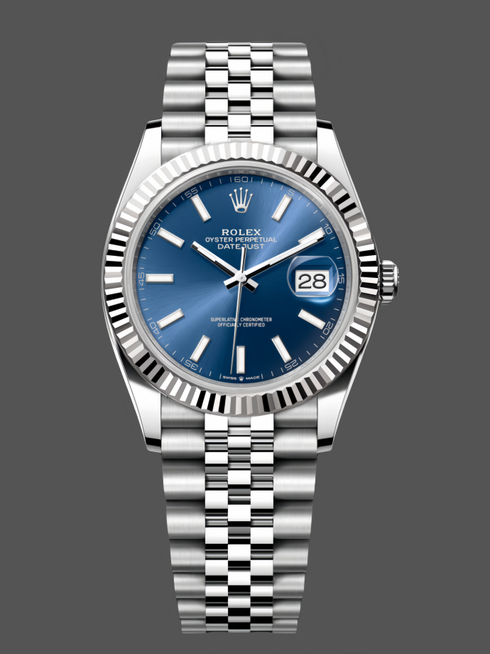 rolex datejust 31 fluted bezel blue dial m278274 women's watch
