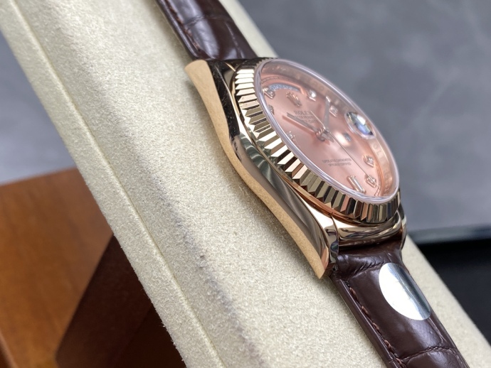 rolex day date 36 yellow gold case 118135 0101 brown leather watch5 rolex day date 36 yellow gold case 118135 0101 brown leather watch5
