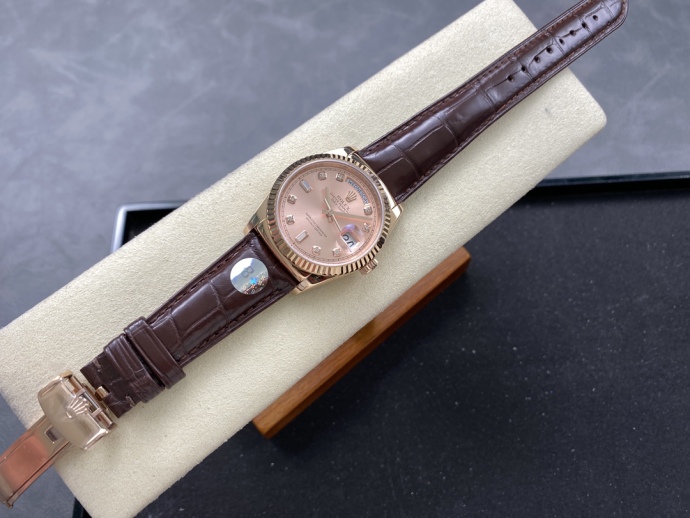 rolex day date 36 yellow gold case 118135 0101 brown leather watch7 rolex day date 36 yellow gold case 118135 0101 brown leather watch7