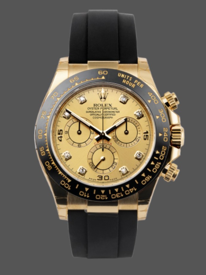 rolex daytona 116518ln diamond champagne dial 40mm mens replica