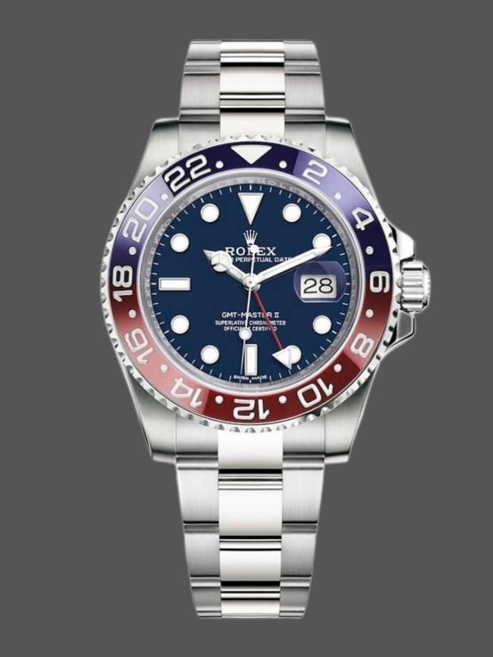rolex gmt master ii 126719blro white gold blue dial 40mm mens