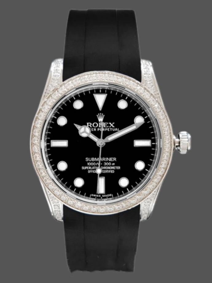 rolex submariner 116610 black dial rubber strap 40mm mens replica watch