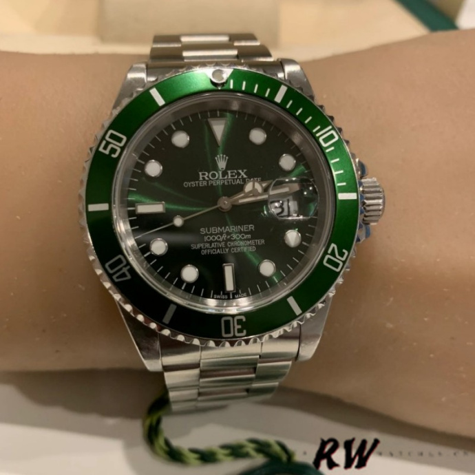 rolex submariner 16610 stainless steel refinished green dial 40mm mens replica watch3 rolex submariner 16610 stainless steel refinished green dial 40mm mens replica watch3